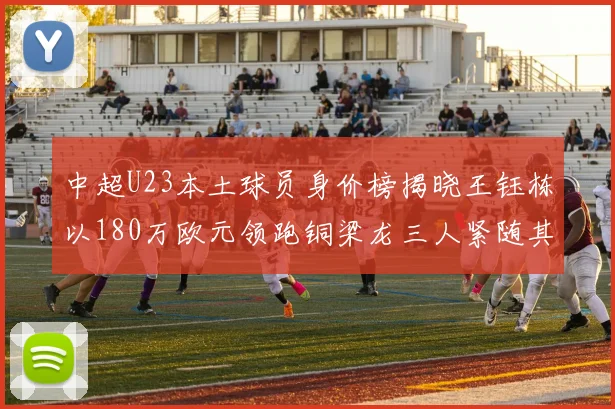 中超U23本土球员身价榜揭晓王钰栋以180万欧元领跑铜梁龙三人紧随其后