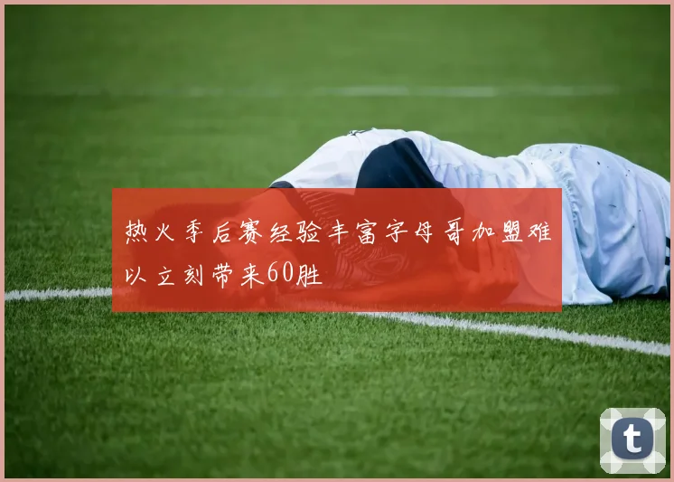 热火季后赛经验丰富字母哥加盟难以立刻带来60胜